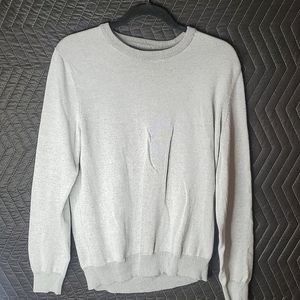 Express mens light gray sweater/long sleeve shirt